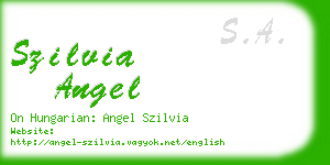 szilvia angel business card